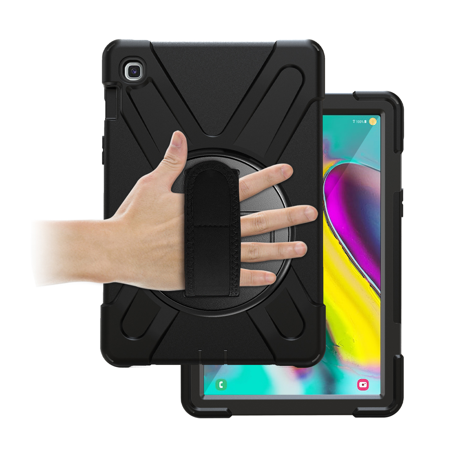 Port Designs Pro Shock 360 Rugged Protective and Rotative Folio for Samsung Galaxy Tab A9+ - Black - Image 3