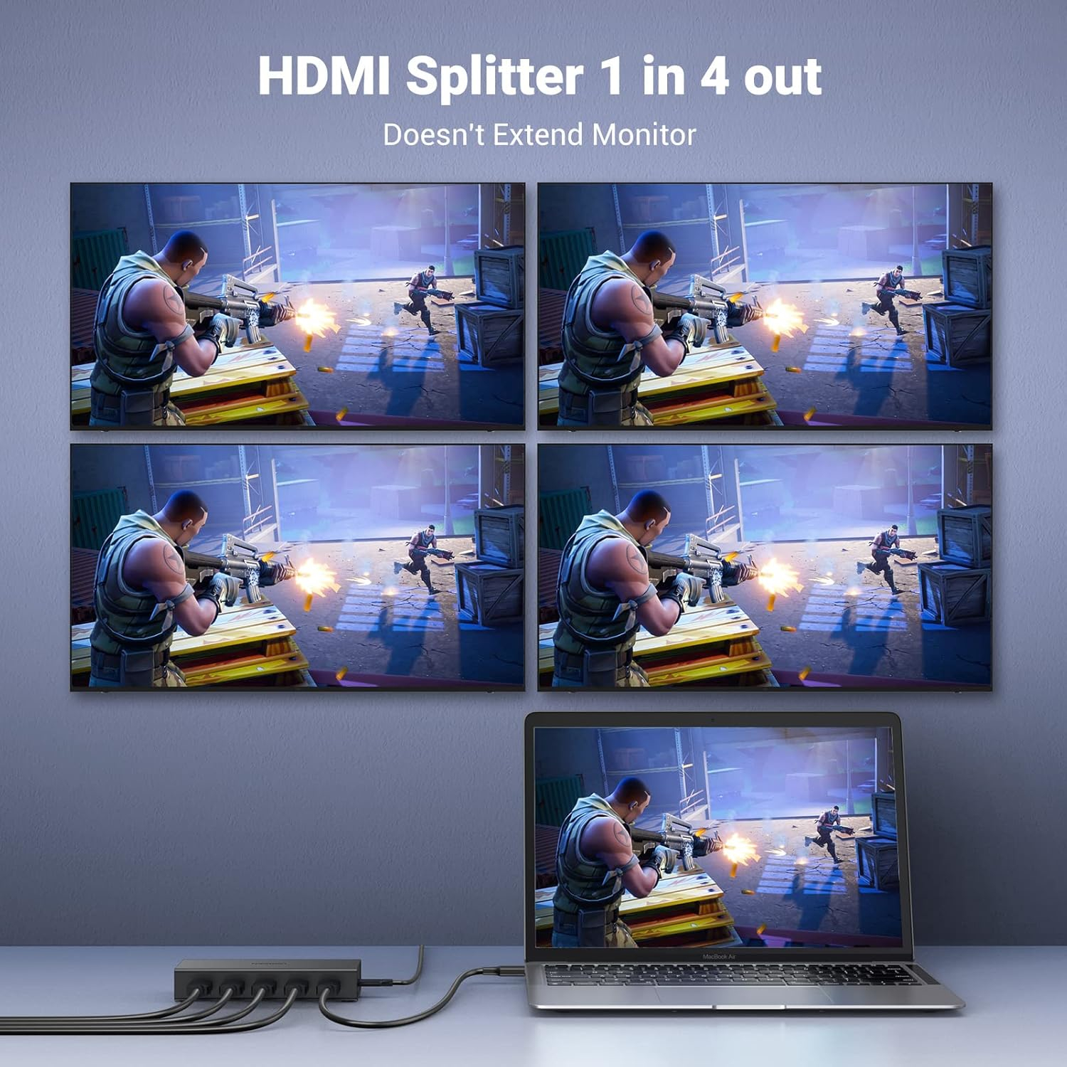 UGREEN HDMI 1×4 Video Splitter 4K – Black - Image 2