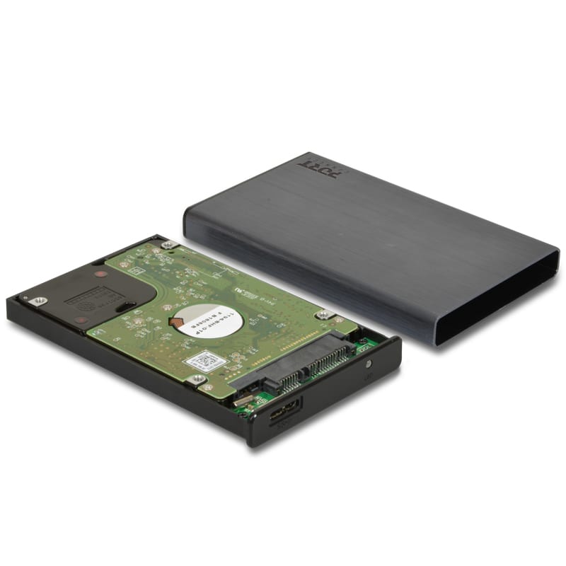 Port Connect 2.5" USB-C External HDD Enclosure Black - Image 2