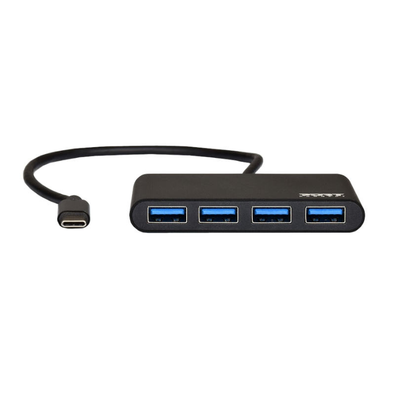 Port USB Type-C to 4 x USB3.0 5Gbps 30cm 4 Port Hub - Black - Image 2