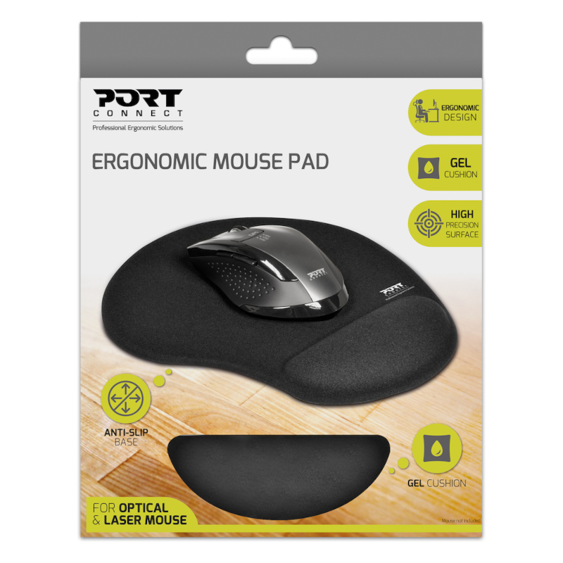Port Ergonomic Gel Mouse Pad - Black - Image 2
