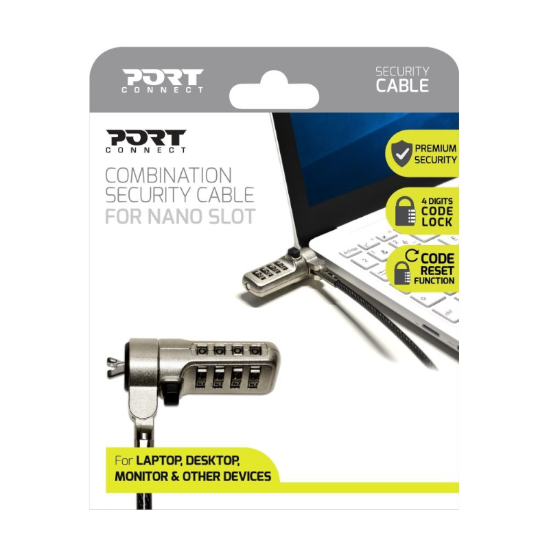 Port Connect Nano Slot Security Combination Cable - Image 2