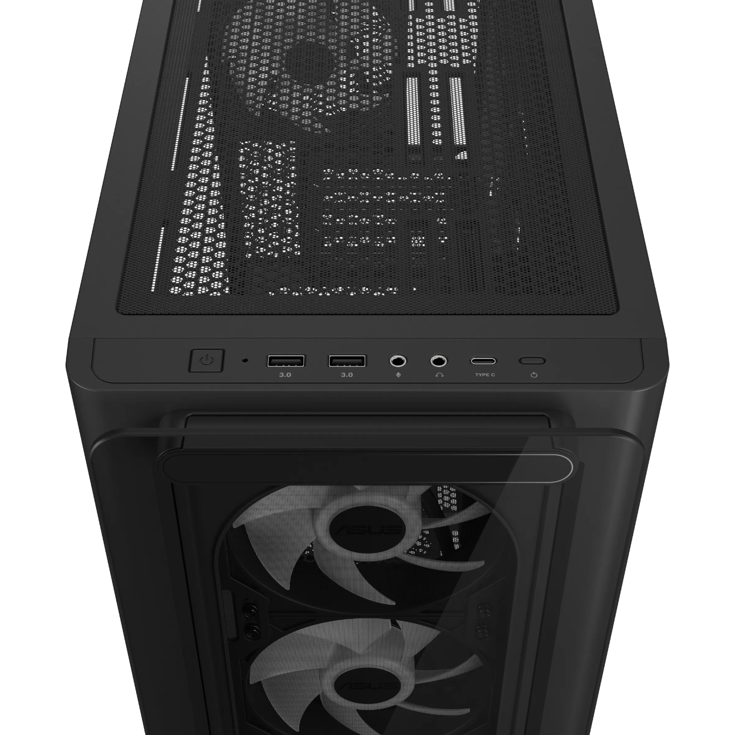 Asus A23 PLUS ARGB Micro-ATX Gaming Chassis - Black - Image 3