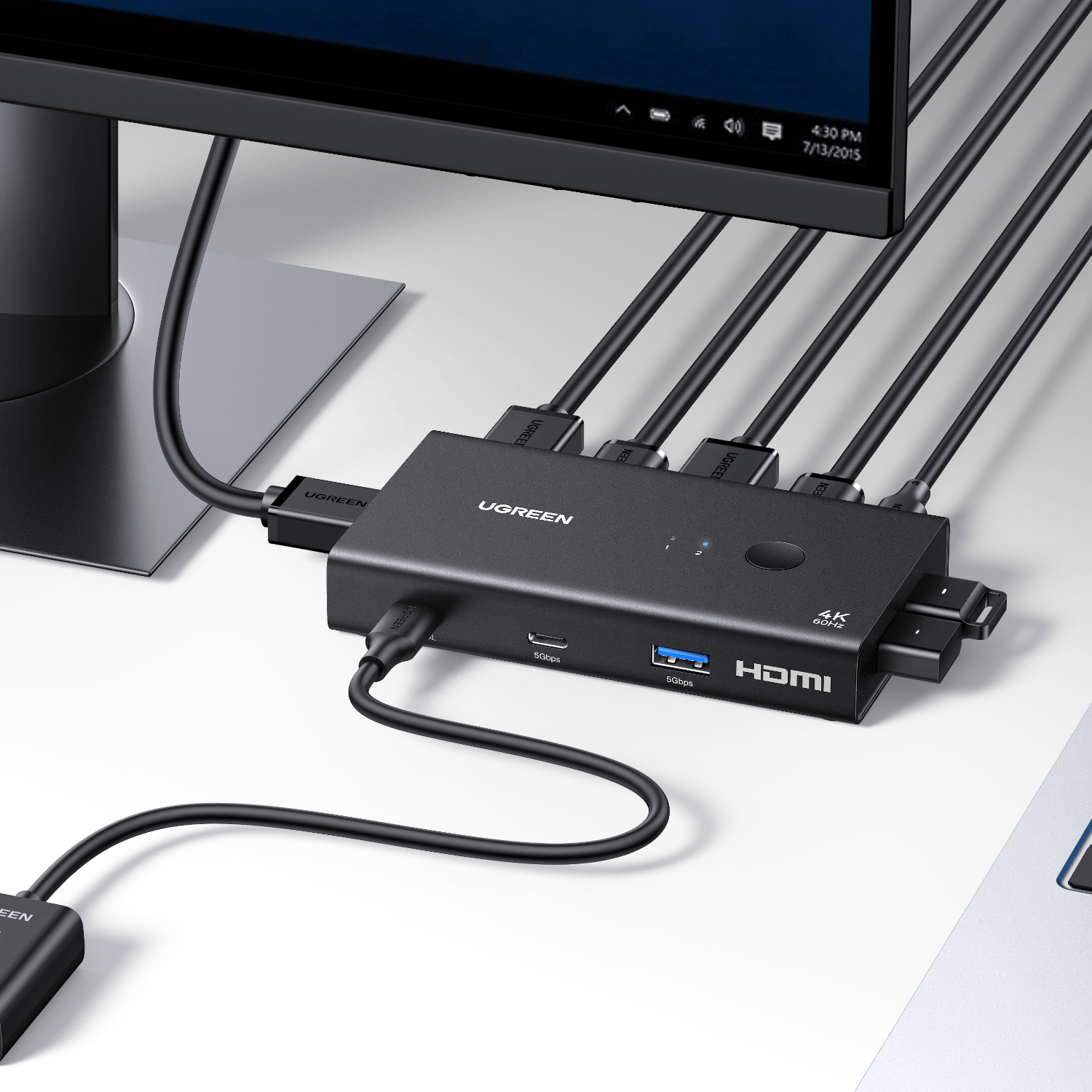 UGreen HDMI 2.0 KVM Switch 2-In-1 Out - Image 3