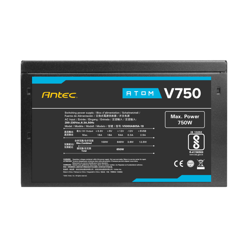 Antec Atom V750 Non-Modular Power Supply - Image 3