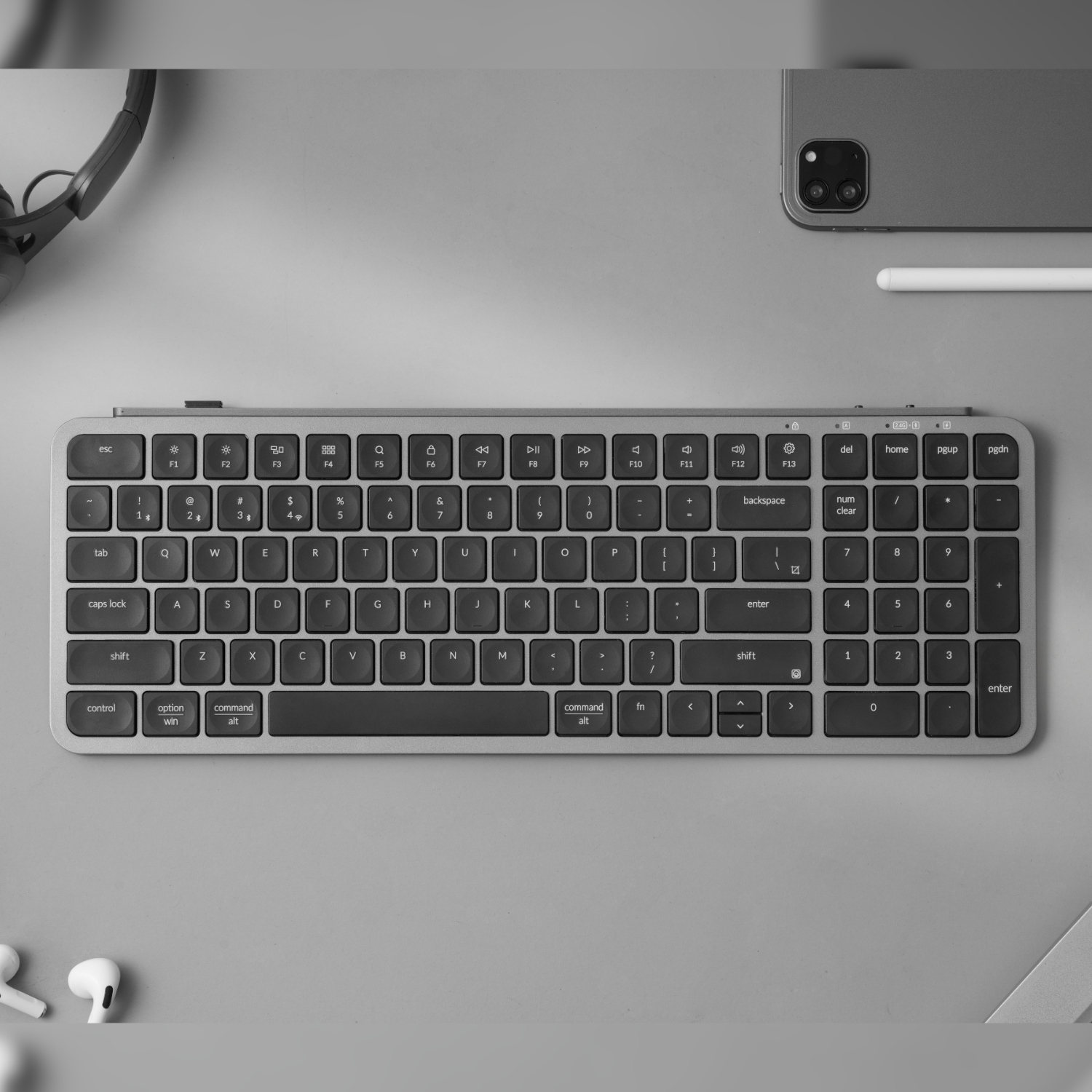 Keychron B2 Pro Ultra-Slim 96% Wireless Keyboard - Space Gray - Image 3