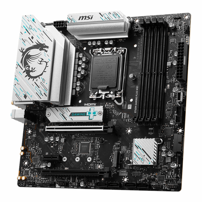 MSI B760M GAMING PLUS WIFI DDR5 Intel LGA1700 M-ATX Gaming Motherboard - Image 2