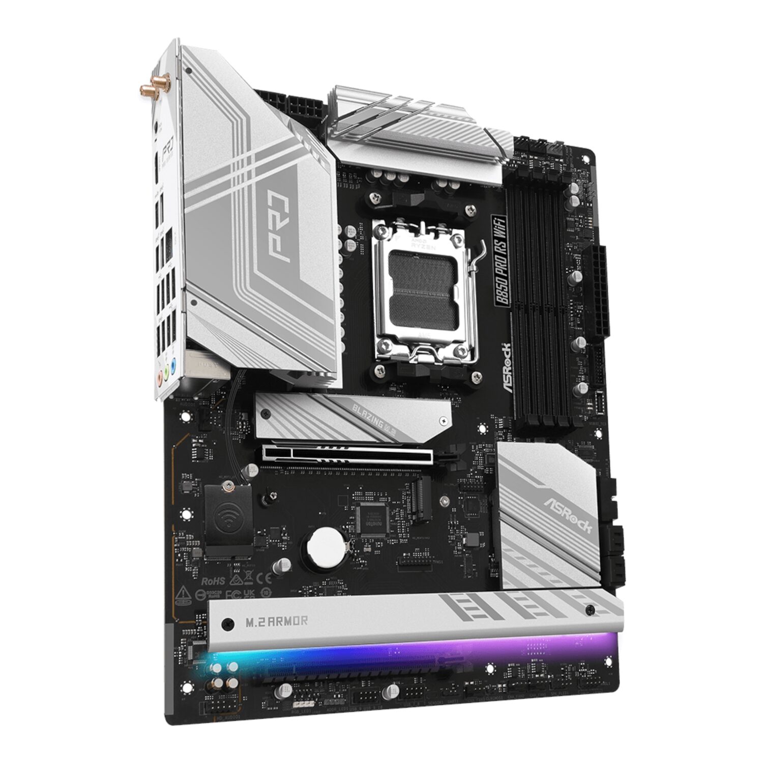 ASRock B850 Pro RS Wi-Fi ATX Motherboard (AMD AM5, DDR5, PCIe 5.0) - Image 3