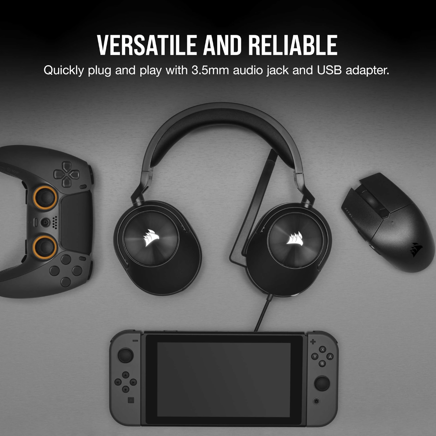 Corsair HS55 Surround Wired Gaming Headset - Carbon Black - Image 3