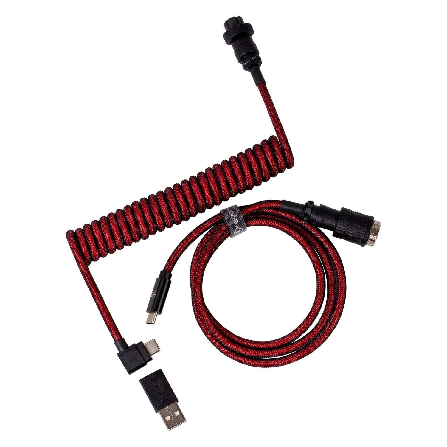 Keychron Coiled Aviator Cable - Red - Image 2