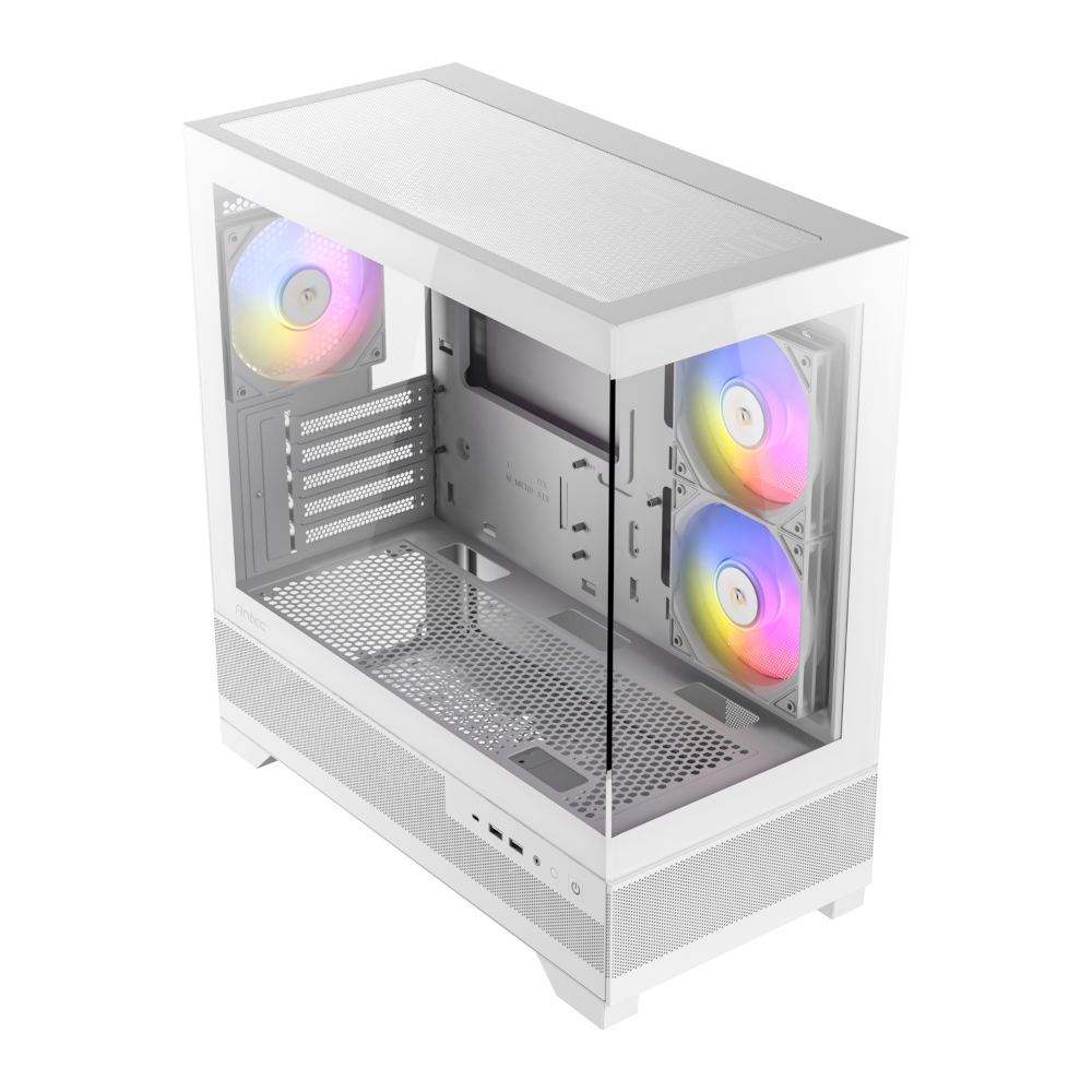 Antec CX500M Micro-ATX | ITX RGB Mini-Tower Gaming Chassis Type-C - White - Image 3