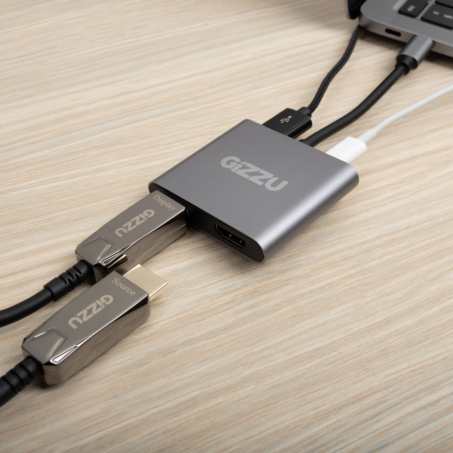 Gizzu 4-in-1 Type-C to Dual HDMI Hub - Image 5
