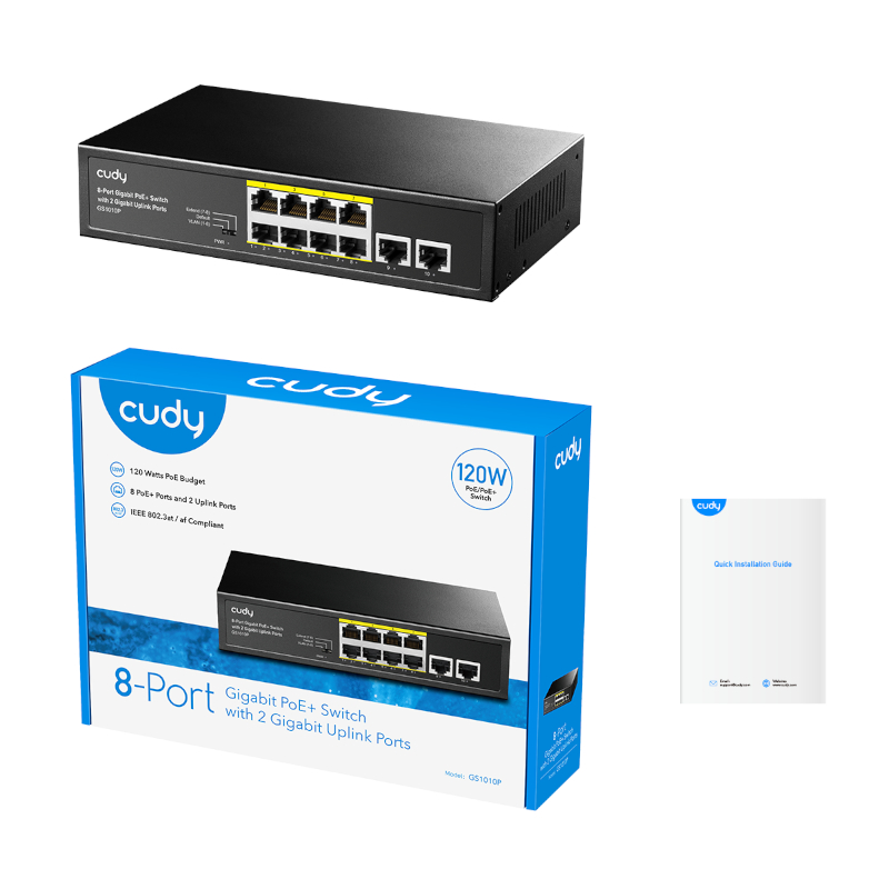 Cudy 8-Port Gigabit PoE+ Unmanaged Switch - Image 3