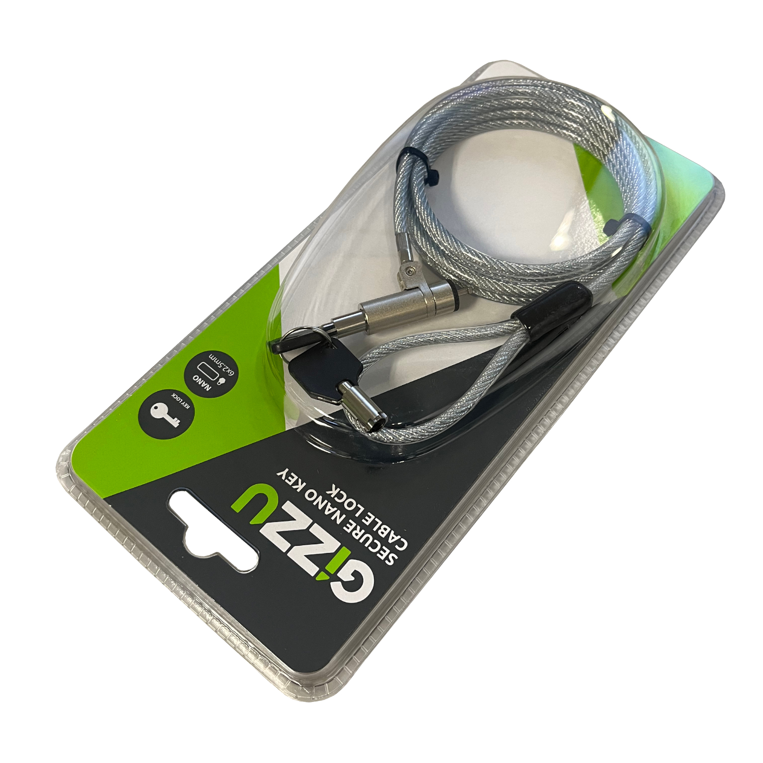 GIZZU 1.8m Nano Key Lock Security Cable with Key - Image 3