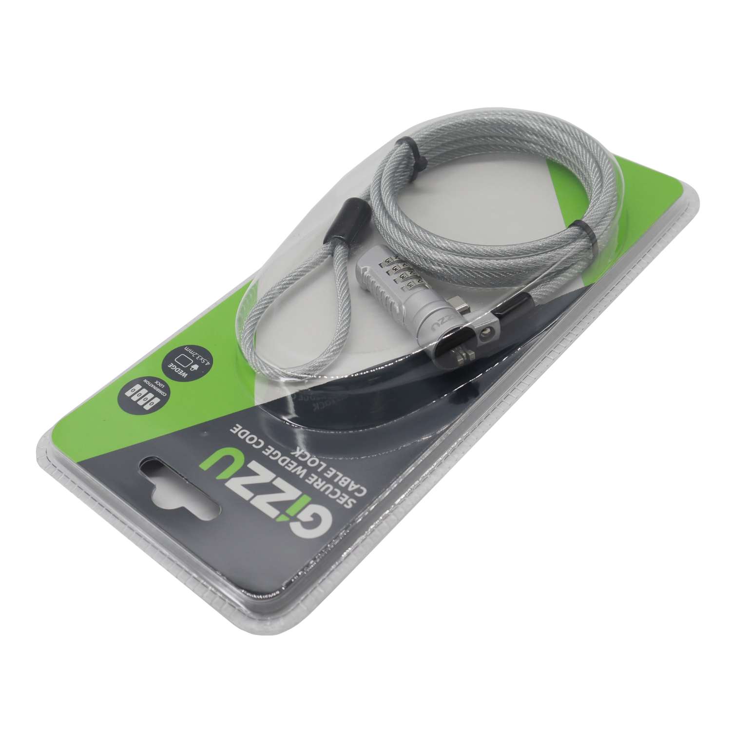 Gizzu Secure Wedge Code Cable Lock 1.8m - Image 3