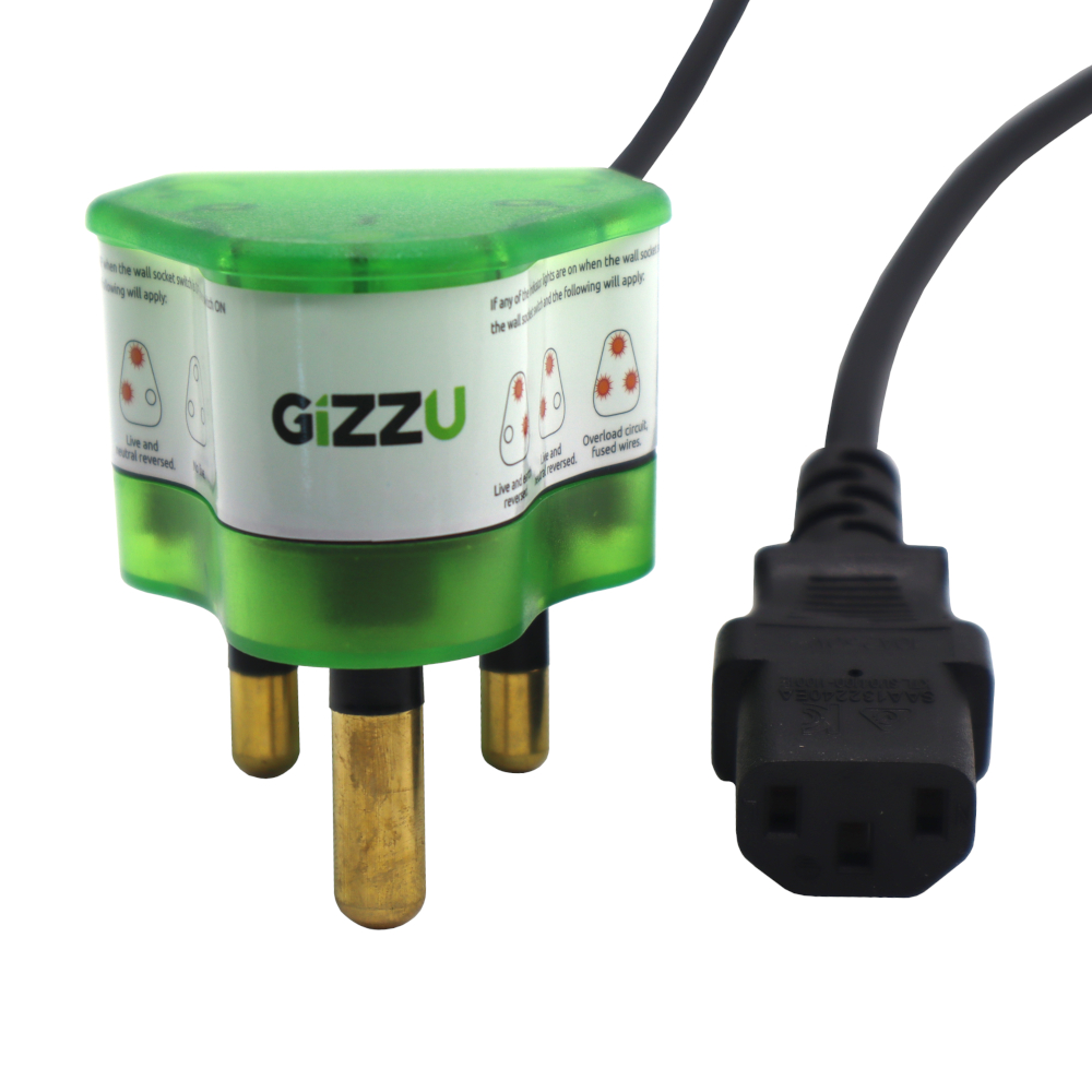 Gizzu Surge Protector 10A Kettle Plug Cable 1.5M - Image 2