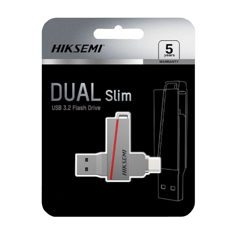 HIKSEMI Dual Slim 32GB USB3.2 Flash Drive - Image 3