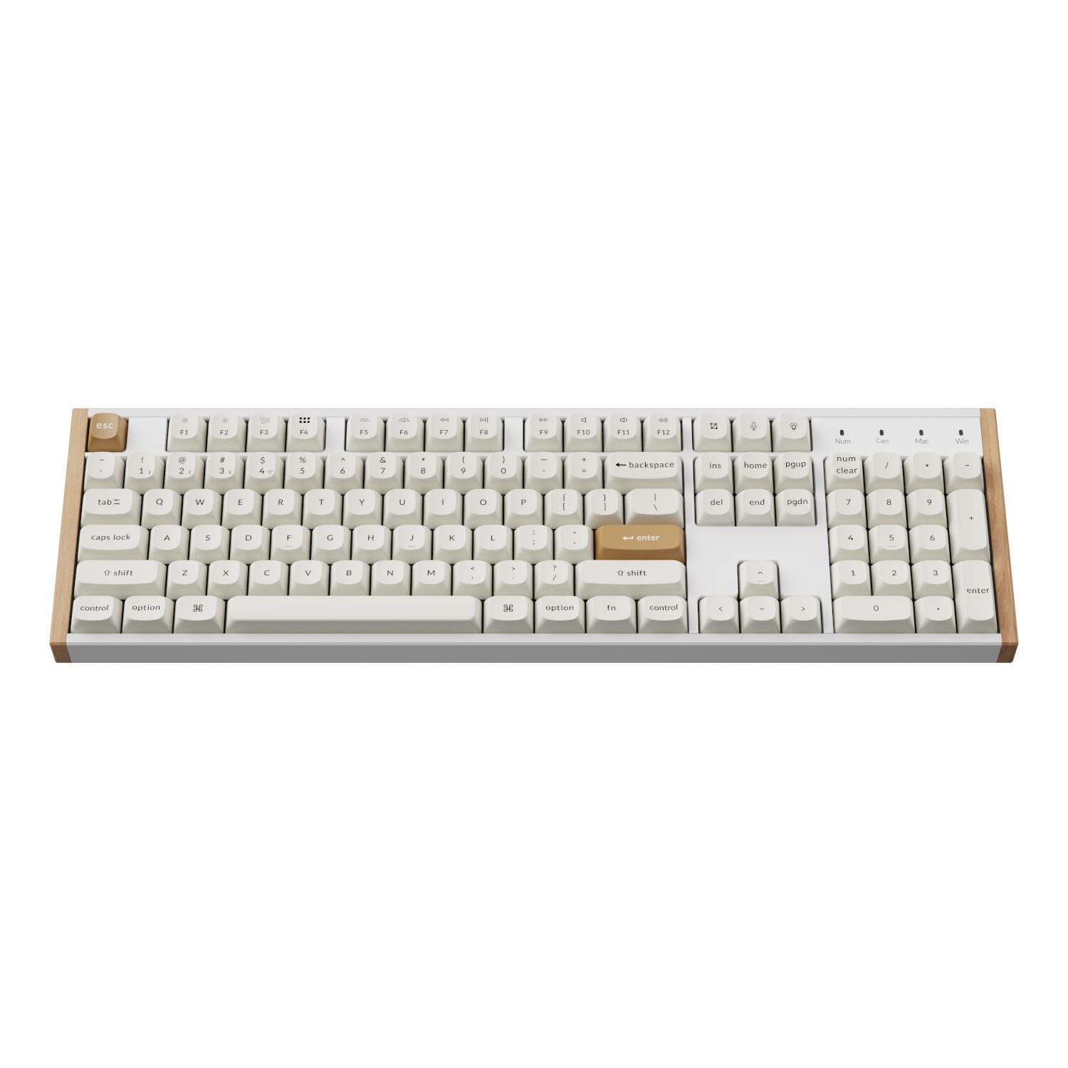 Keychron K10 HE Special Edition Full-size Hot-Swap Gateron Dbl-Rail Nebula Switch RGB Wireless Keyboard - White (Wood + Al) - Image 2