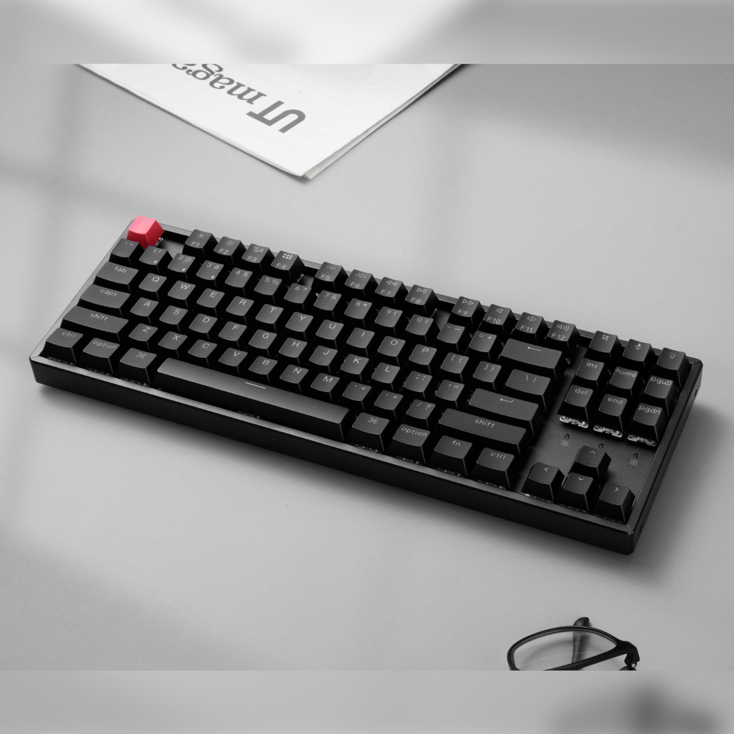 Keychron K8 QMK 80% TKL Wireless Mechanical Keyboard V2 Red Switches - Black - Image 2