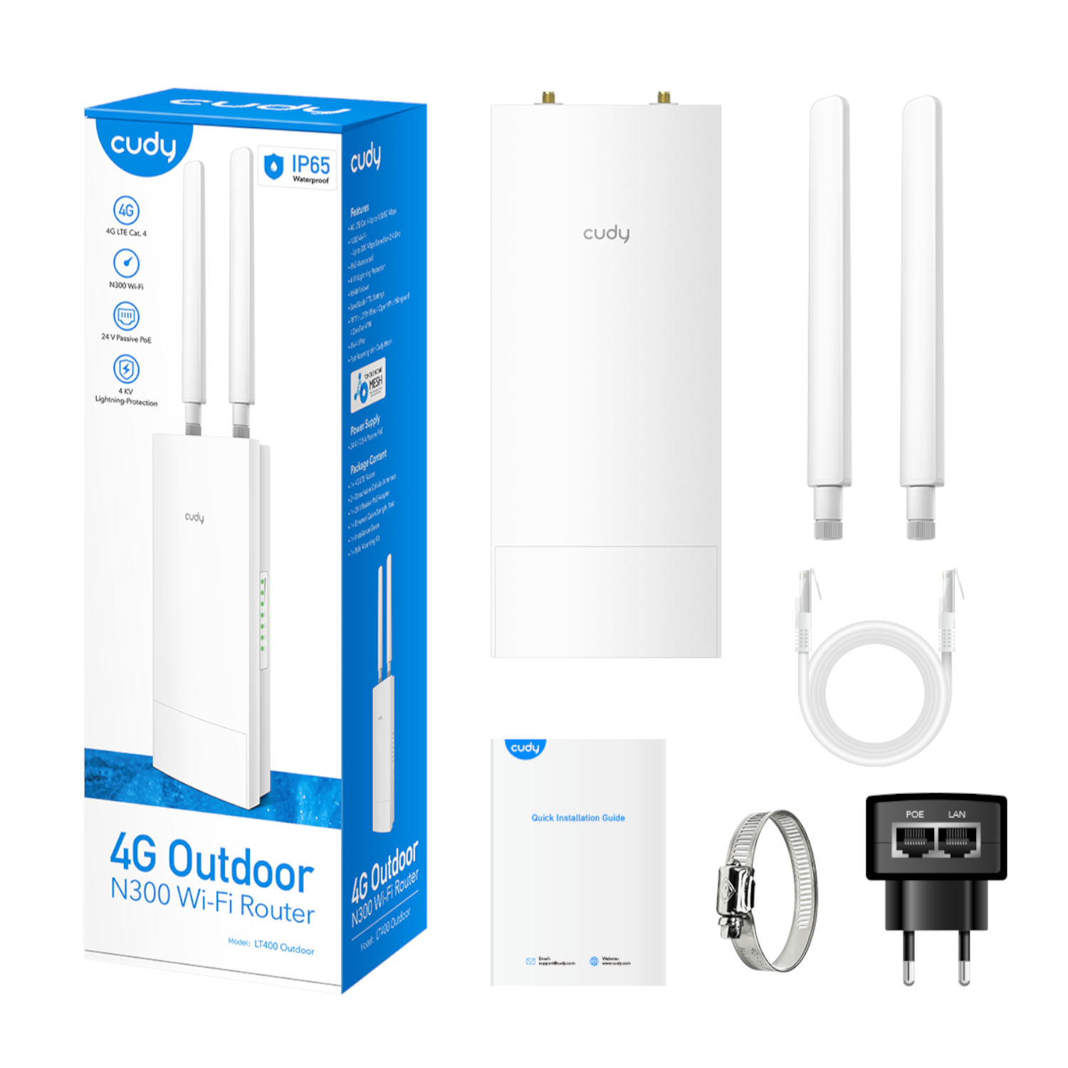 Cudy LT400 4G LTE N300 300Mbps Wi-Fi Outdoor Router - Image 3