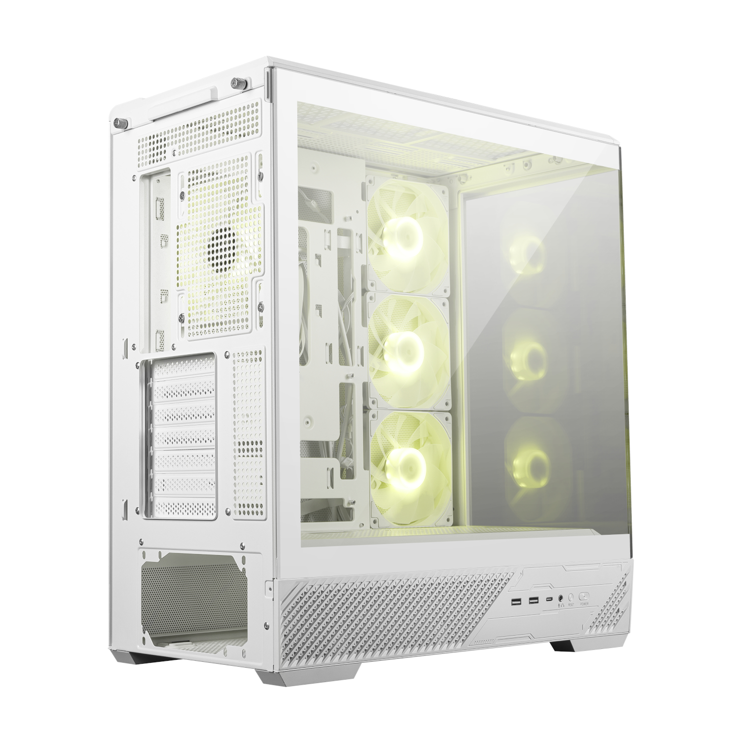 MSI MAG PANO 130R PZ ATX Gaming Chassis - White - Image 2