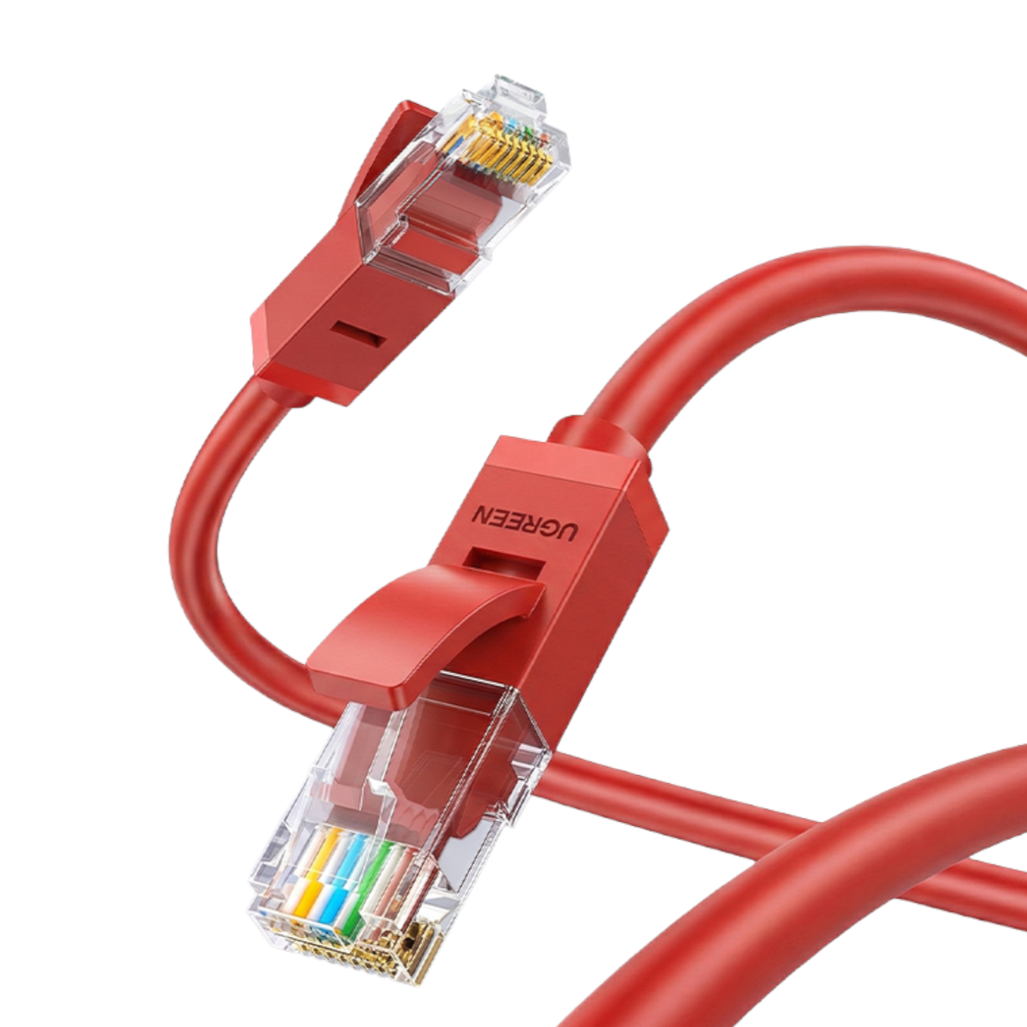 UGREEN RJ45 CAT6 Ethernet 0.5m LAN Network Cable -Red (1Gbps, 250MHz) - Image 2