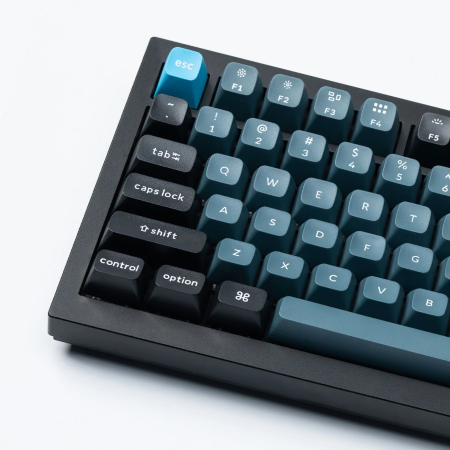 Keychron Double Shot KSA PBT Keycap Set - Dark Grey/Grey/Blue - Image 2