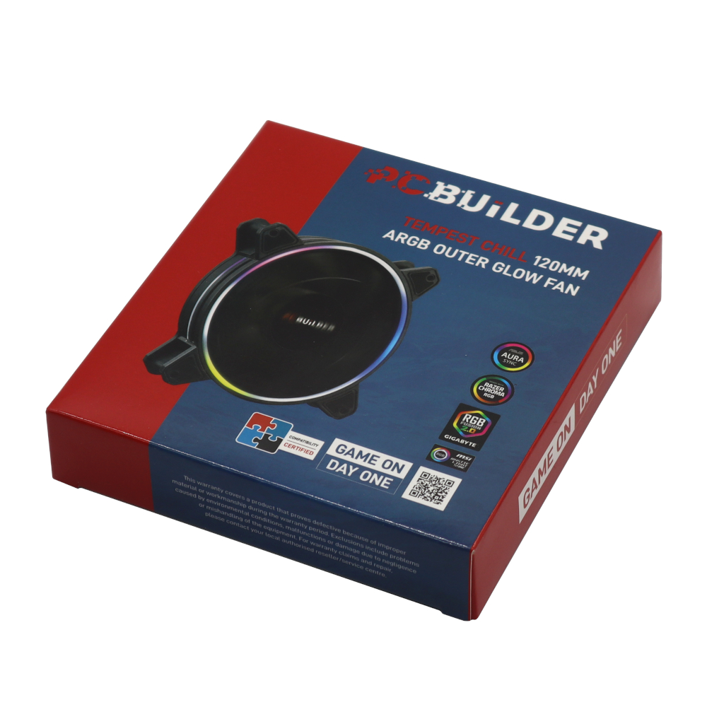 PCBuilder Tempest Chill 120MM ARGB Outer Glow Fan - Image 3