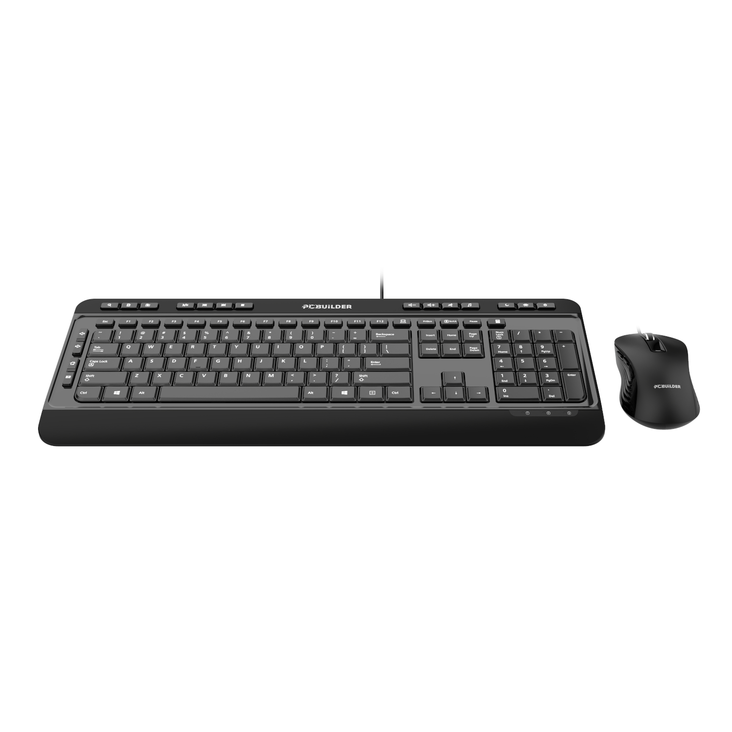 PCBuilder ALPHA Silent Wired Keyboard and Mouse Combo - Image 2