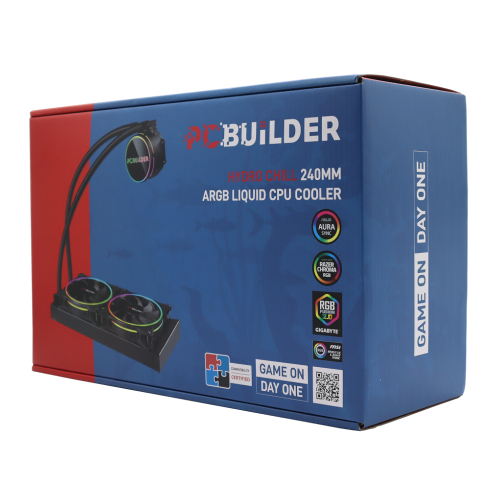 PCBuilder Hydro Chill 240MM AIO Liquid CPU Cooler ARGB - Image 3