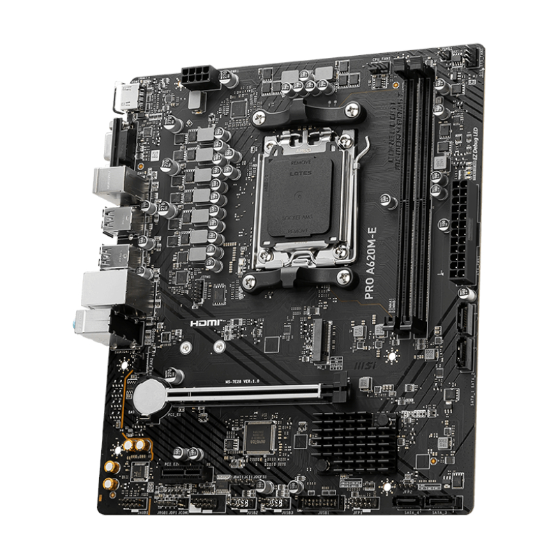 MSI A620M-E PRO AMD AM5 MATX Gaming Motherboard - Image 2
