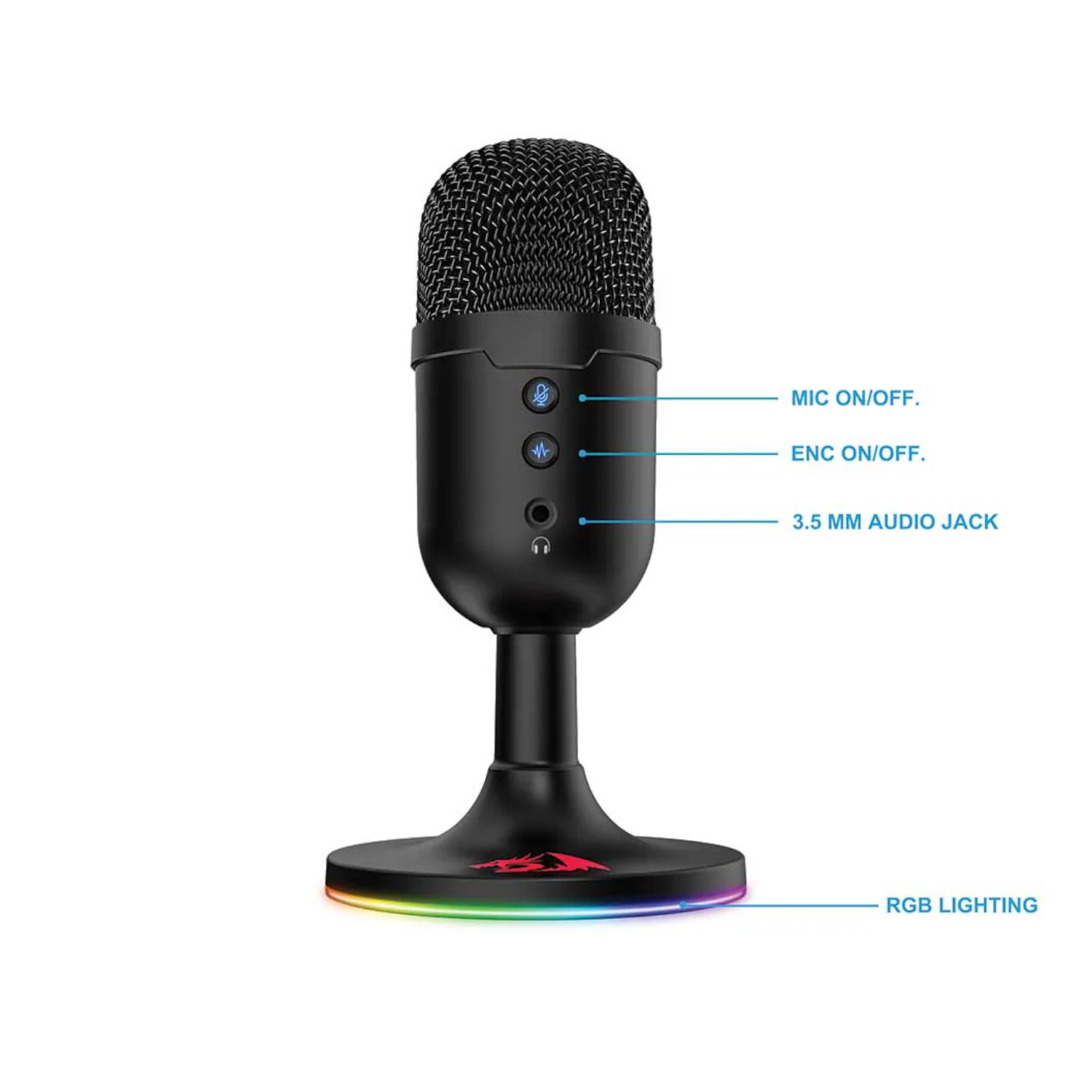 Redragon GM303 PULSAR Gaming Stream Microphone - Black - Image 3