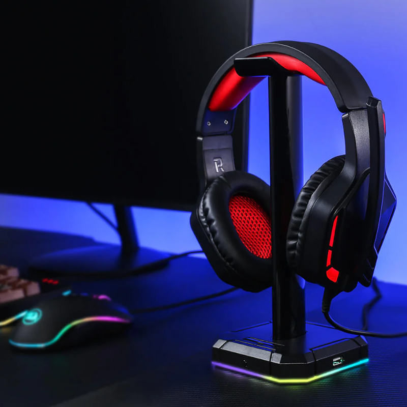REDRAGON Over-Ear THEMIS Aux Gaming Headset - Black - Image 3