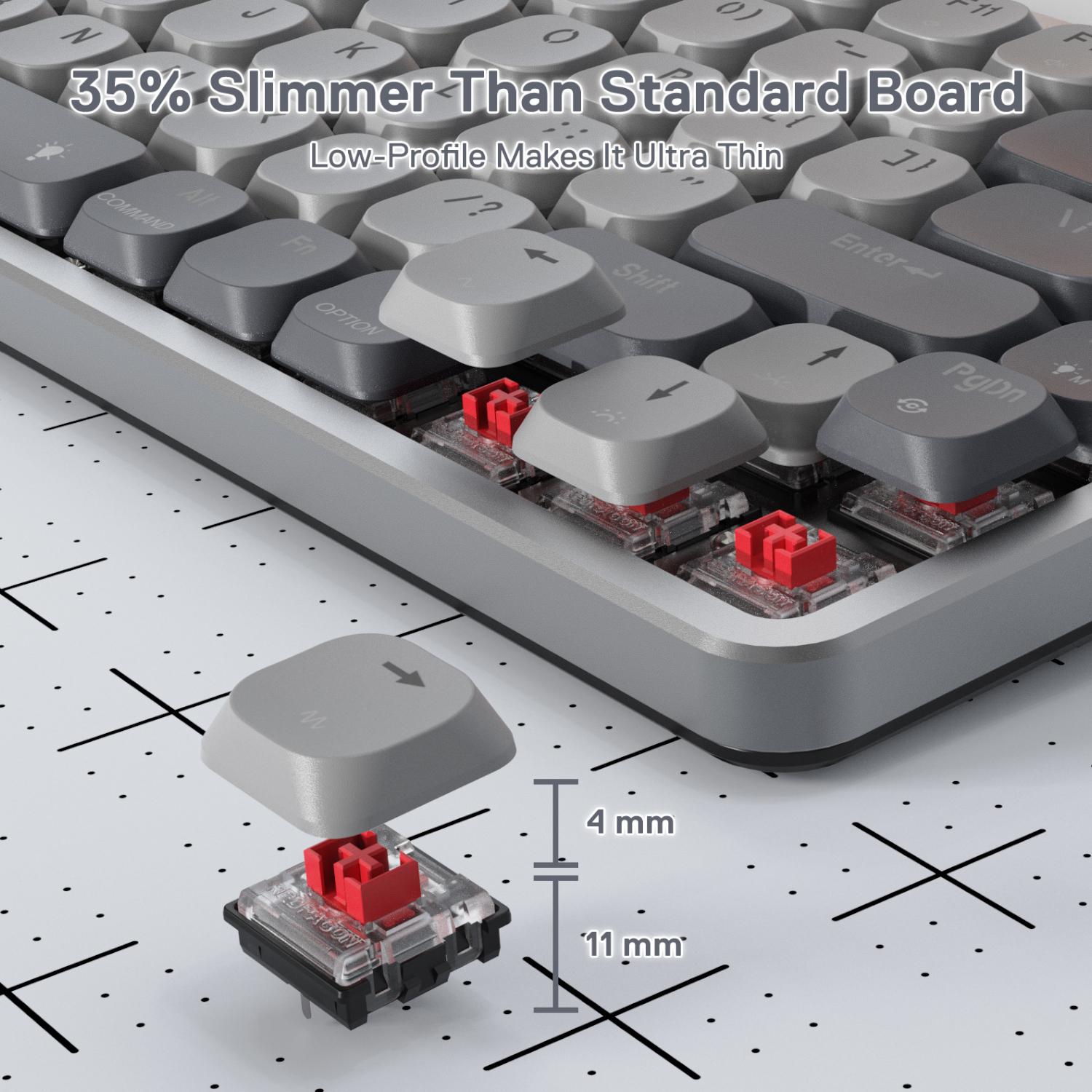 REDRAGON MECHANICAL AZURE Wireless Gaming Keyboard - Image 5