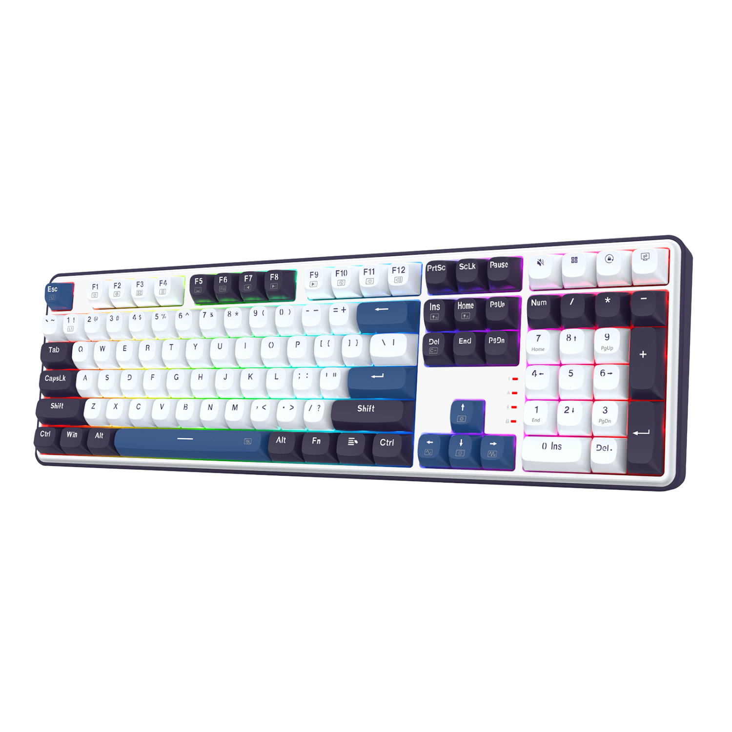 Redragon K689 WYVERN RGB Wired Mechanical Keyboard - White/Black - Image 2
