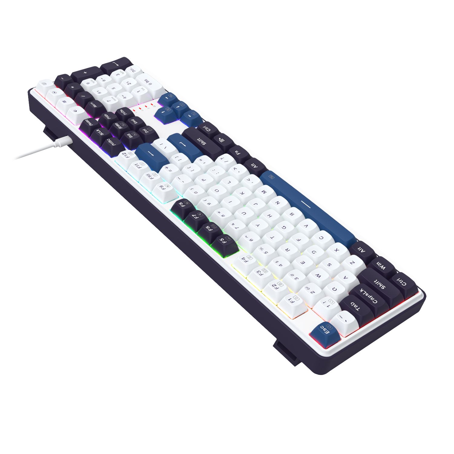 Redragon K689 WYVERN RGB Wired Mechanical Keyboard - White/Black - Image 5
