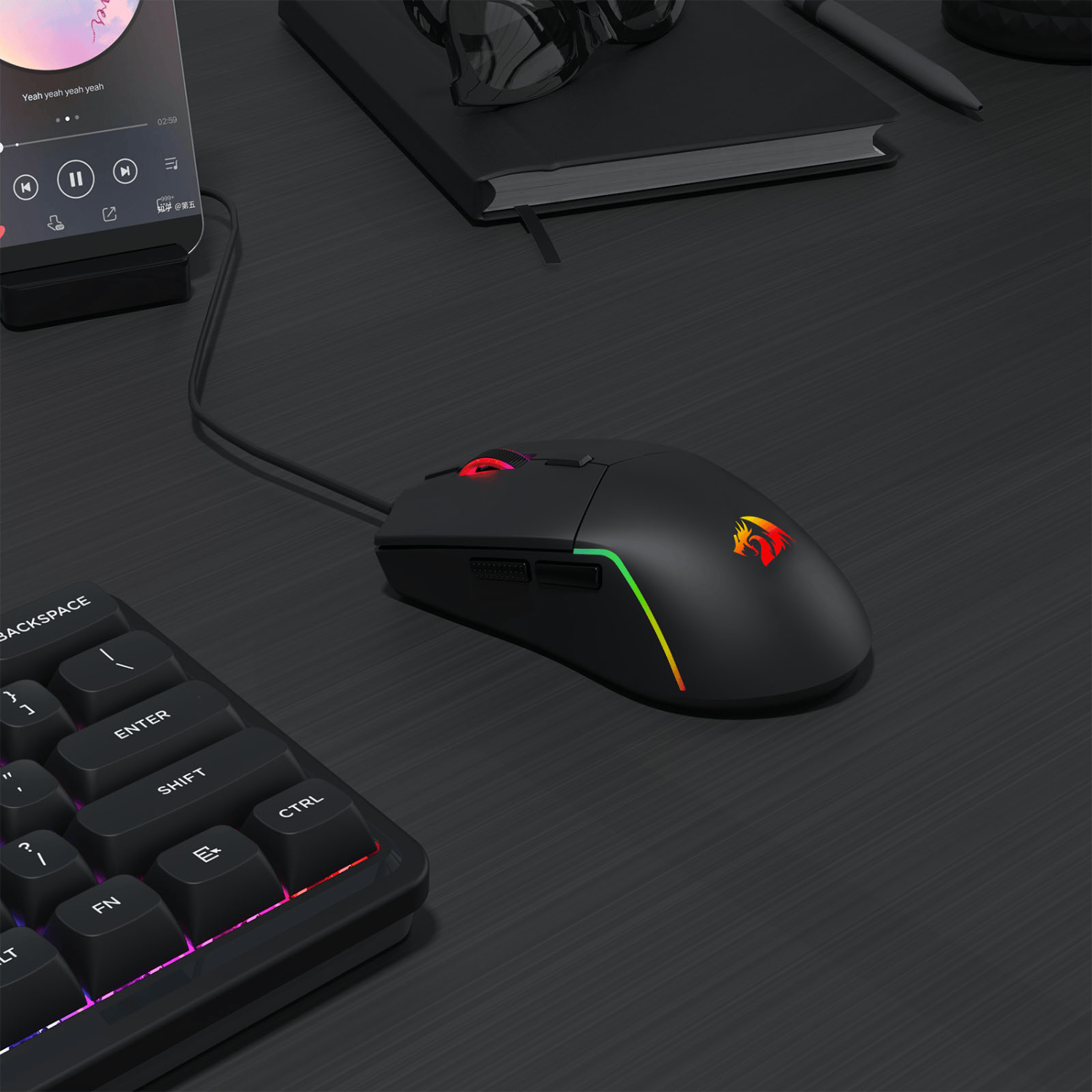 Redragon NAGA RGB 10000DPI Wired Gaming Mouse - Image 2