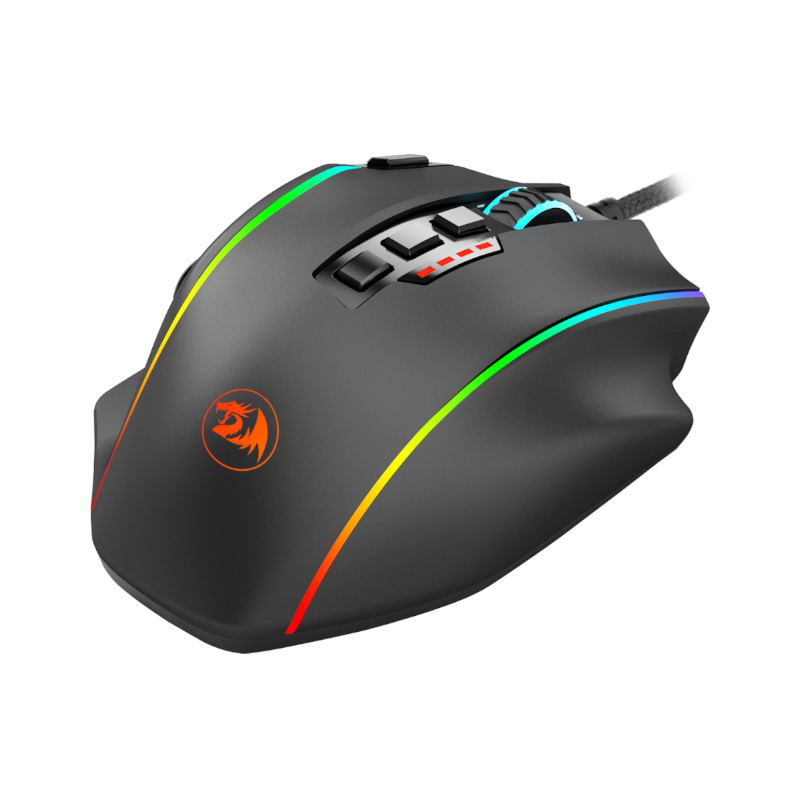 REDRAGON PERDICTION 4 12400DPI RGB MMO Ergo Gaming Mouse - Black - Image 2