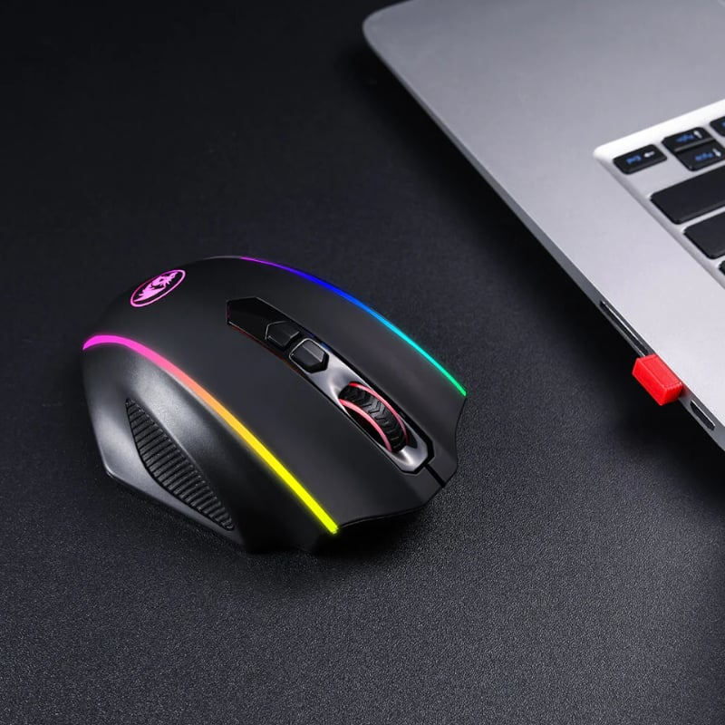 REDRAGON PERDICTION 4 12400DPI RGB MMO Ergo Gaming Mouse - Black - Image 5