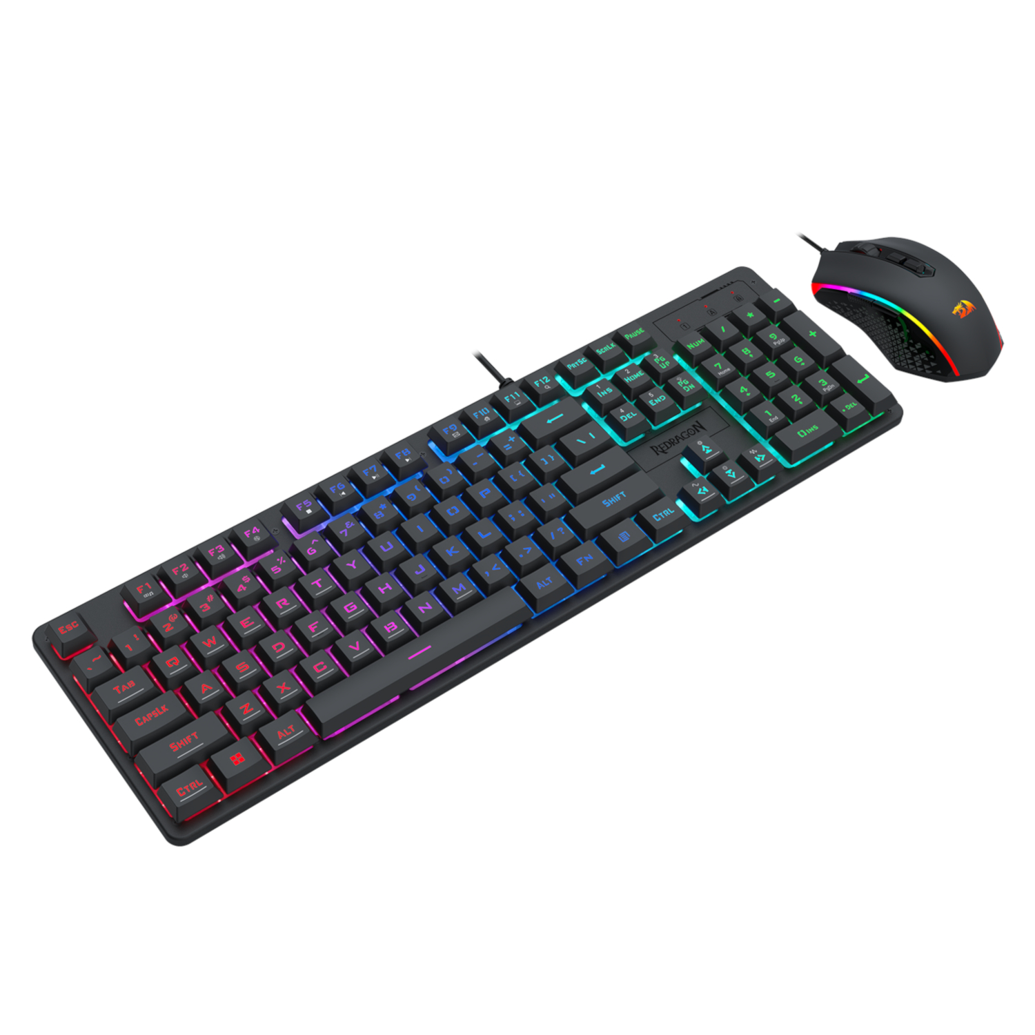 Redragon S107 RGB Gaming Essentials Wired Gaming Keyboard and Mouse Bundle - Image 2