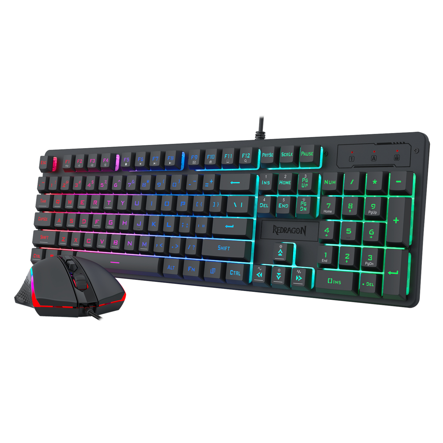Redragon S107 RGB Gaming Essentials Wired Gaming Keyboard and Mouse Bundle - Image 5
