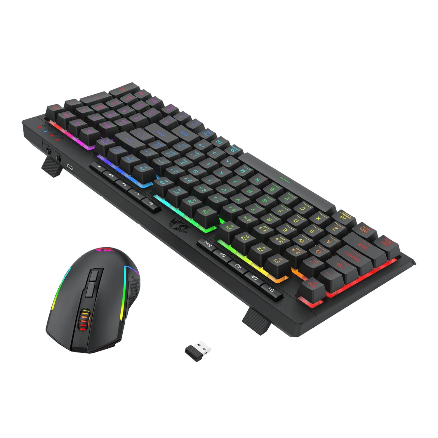 Redragon RYLO PRO S142 Tri-Mode RGB Gaming Keyboard and Mouse Combo - Image 3