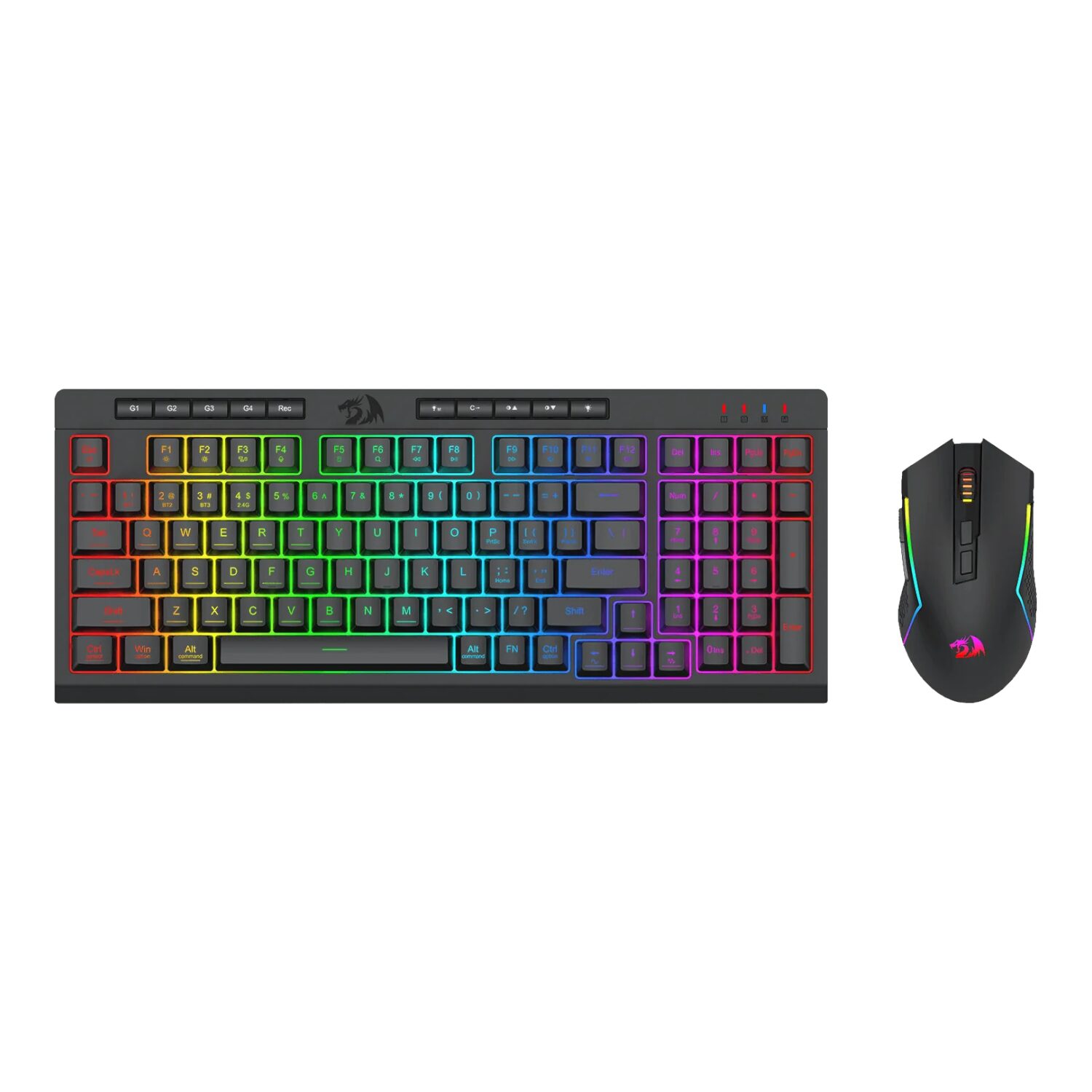 Redragon RYLO PRO S142 Tri-Mode RGB Gaming Keyboard and Mouse Combo - Image 5