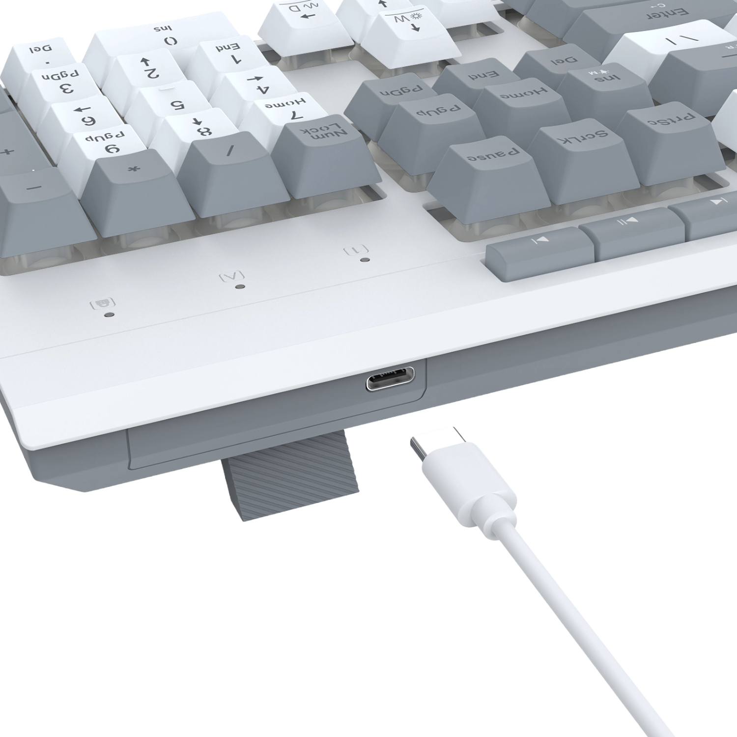 Redragon S151 Wired RGB Gaming Keyboard and Mouse Combo - White and Grey - Image 3