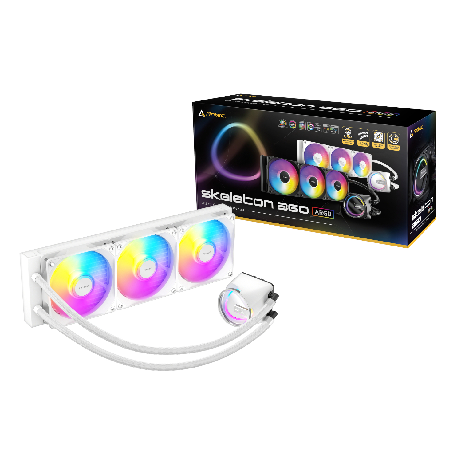 Antec Skeleton 360 ARGB CPU Liquid Cooler White - Image 5