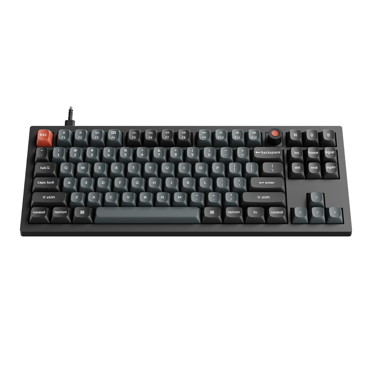Keychron V3 Ultra 80% 8K Red Switch Hot-Swap RGB Wireless Keyboard - Black - Image 2