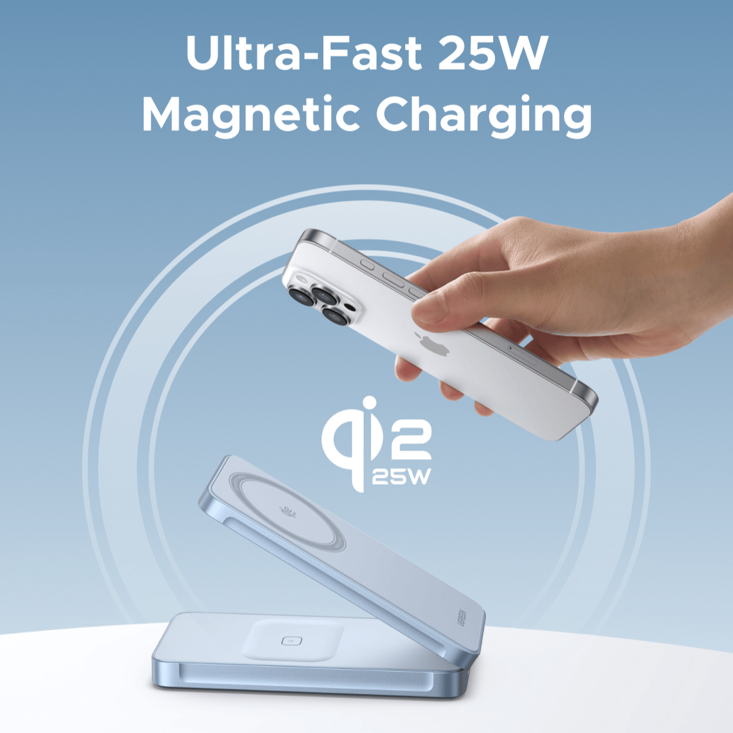 UGreen 25W 2-in-1 Magnetic Wireless Charger - Image 2