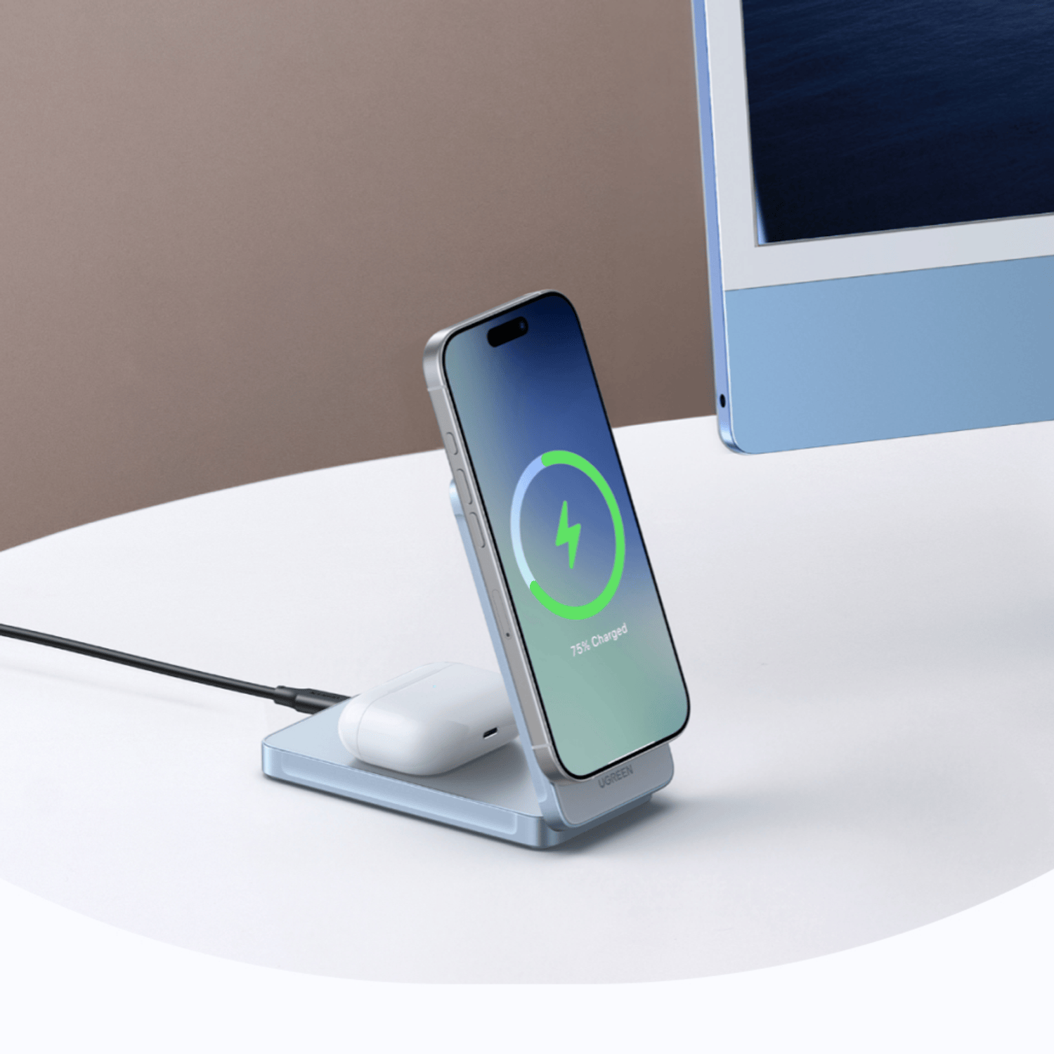 UGreen 25W 2-in-1 Magnetic Wireless Charger - Image 3