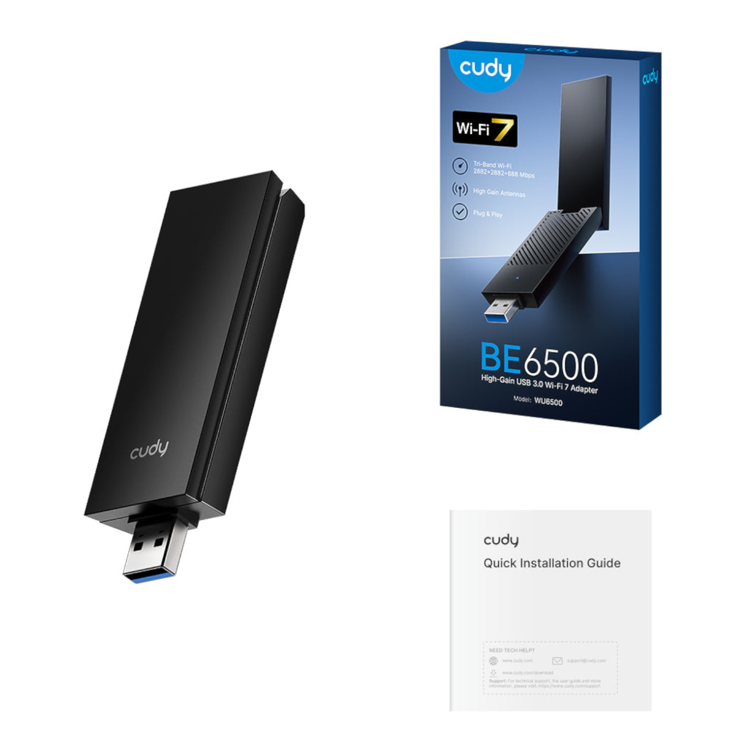 Cudy BE6500 Tir-Band Wi-Fi7 USB 3.0 Adapter - Image 5